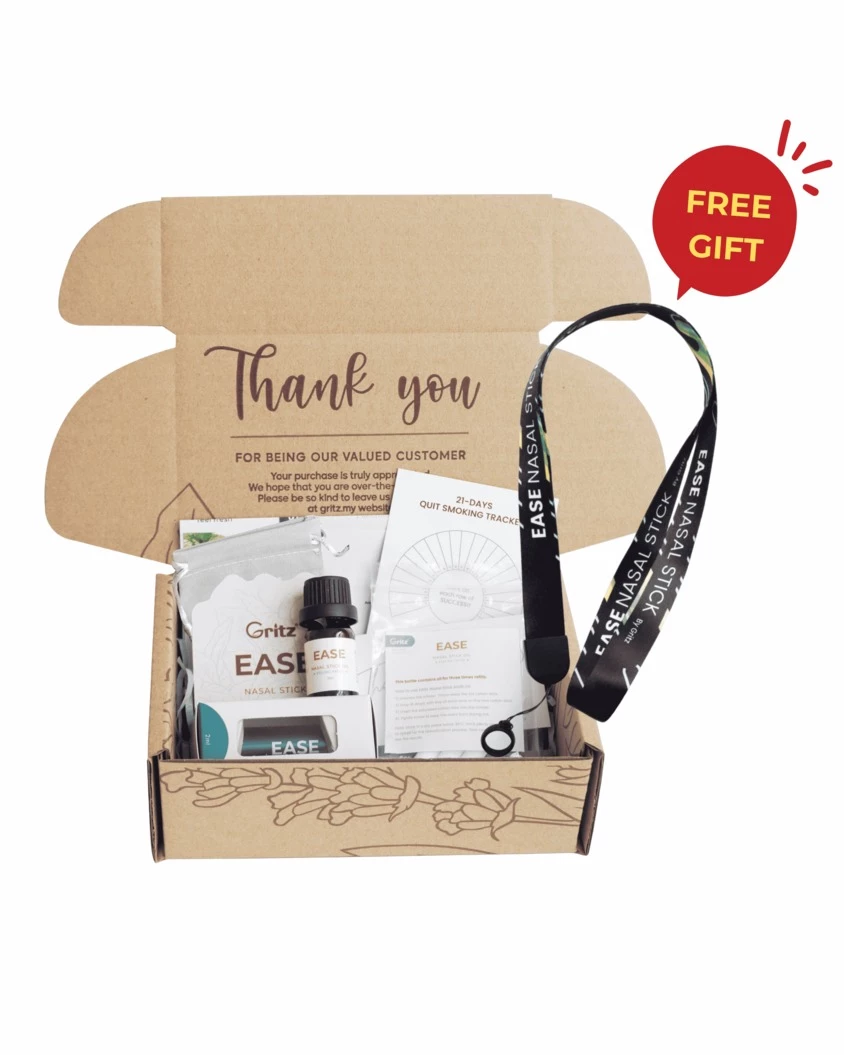 SET COMBO SIGNATURE EASE - 1pcs EASE Nasal Stick + 1SET Minyak Isi Semula (Percuma 3Kapas) + Percuma Tali Lanyard Signature EASE