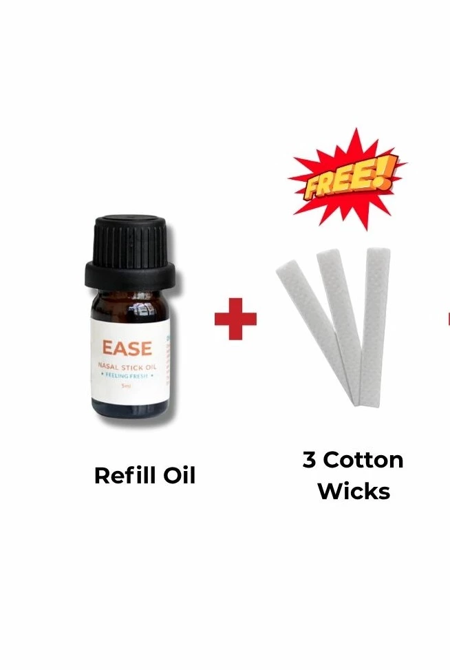 Refill Essential Oil 5ml - PERCUMA 3 Cotton Wick (Untuk 3x Refill)